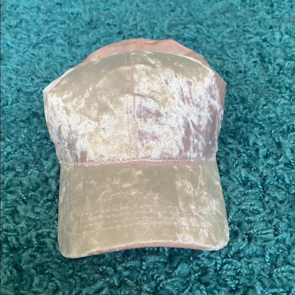 Pink velvet hat